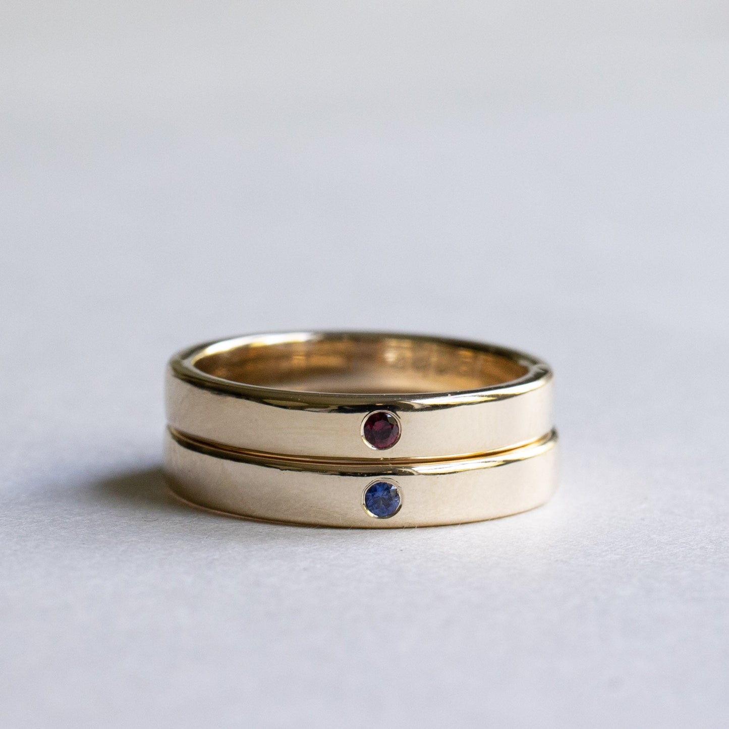 14K 3mm Ruby Band