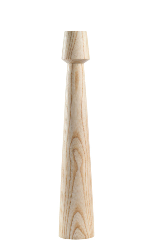 Hand-Carved Wooden Candle Holder