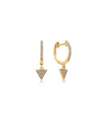 Diamond Triangle Dangle Earring