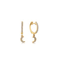 Diamond Moon Dangle Earring