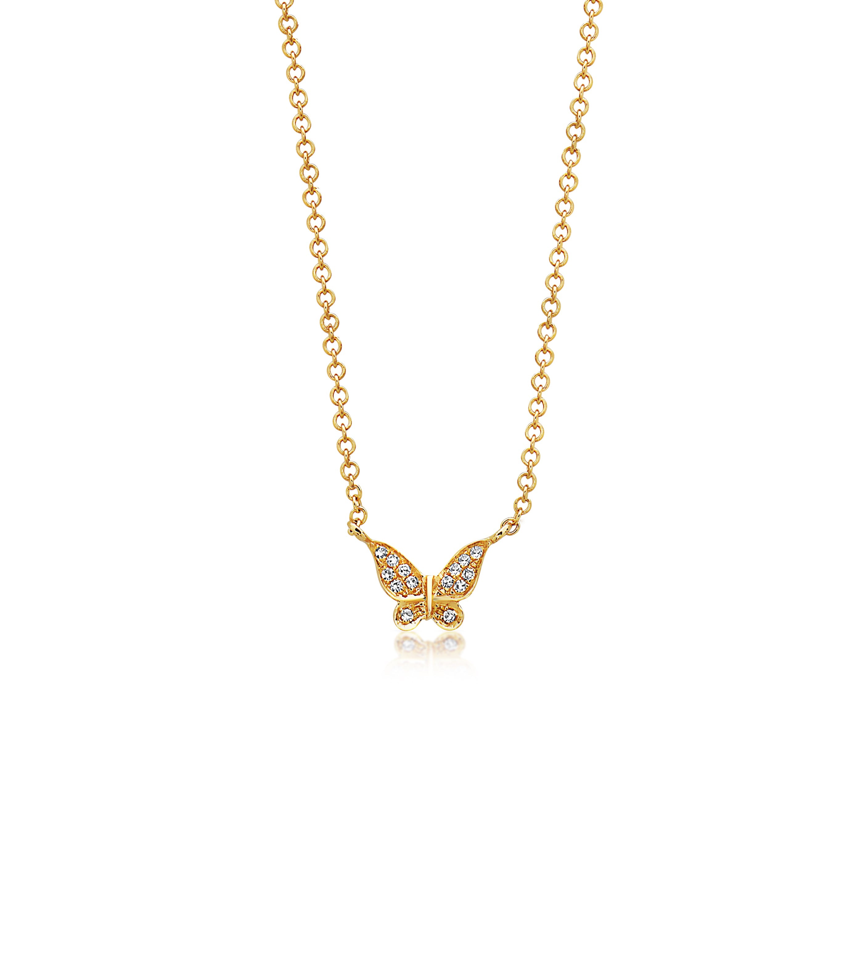 Diamond Butterfly Necklace