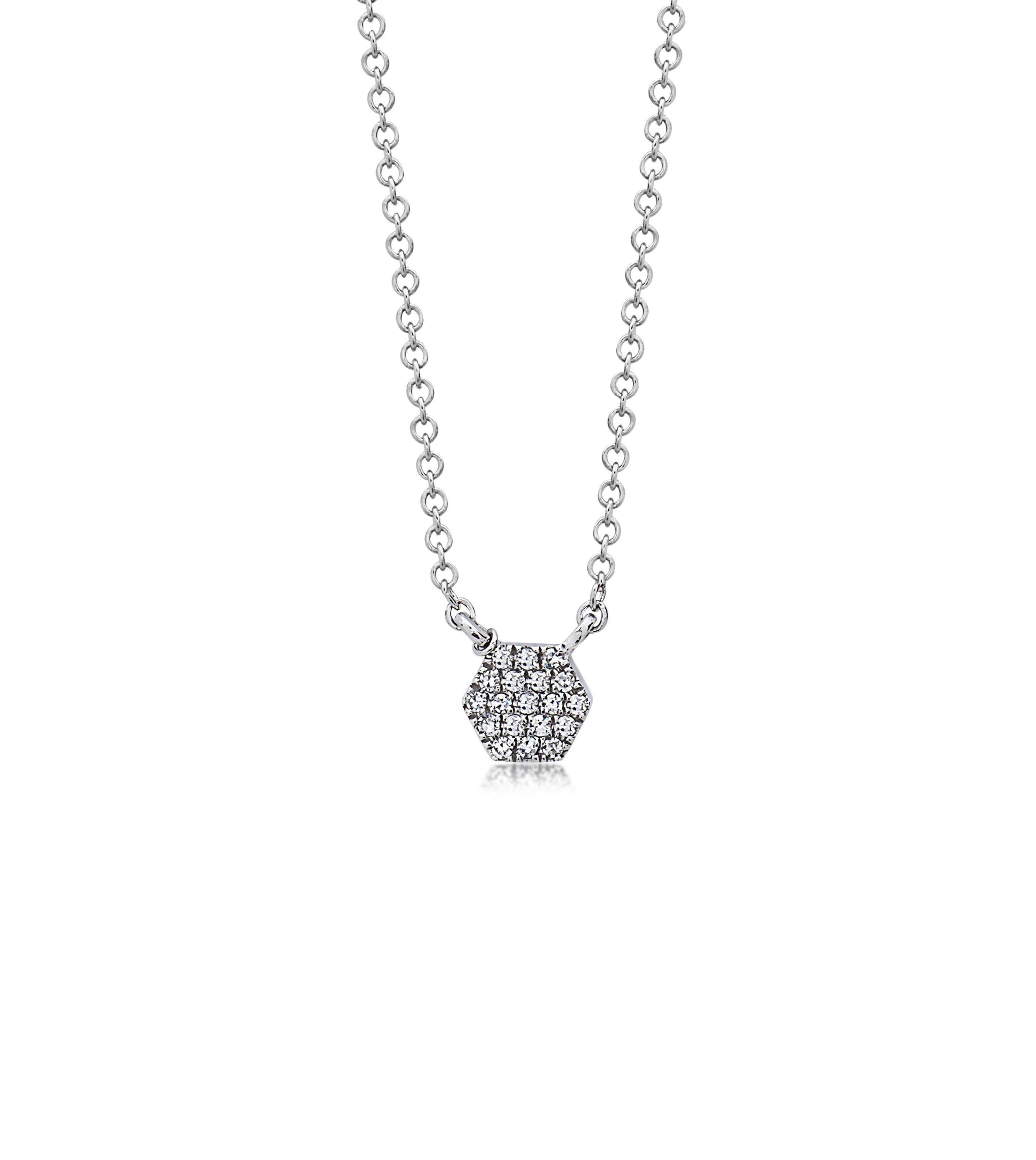 Diamond Hexagon Necklace