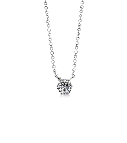 Diamond Hexagon Necklace