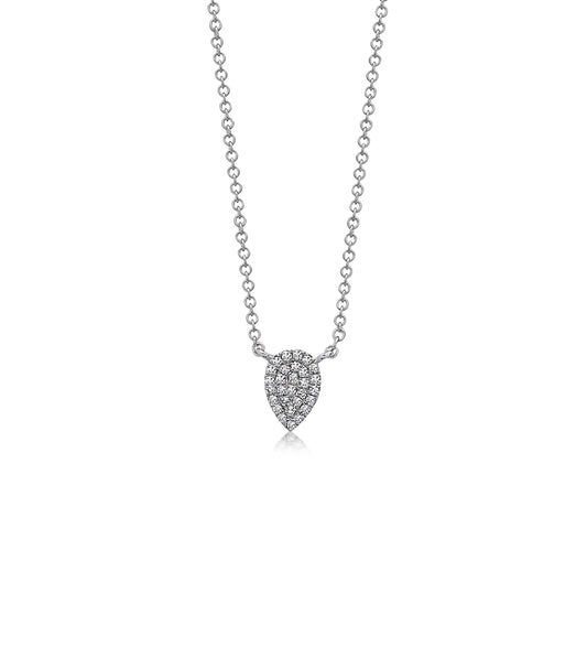 Diamond Pear Necklace
