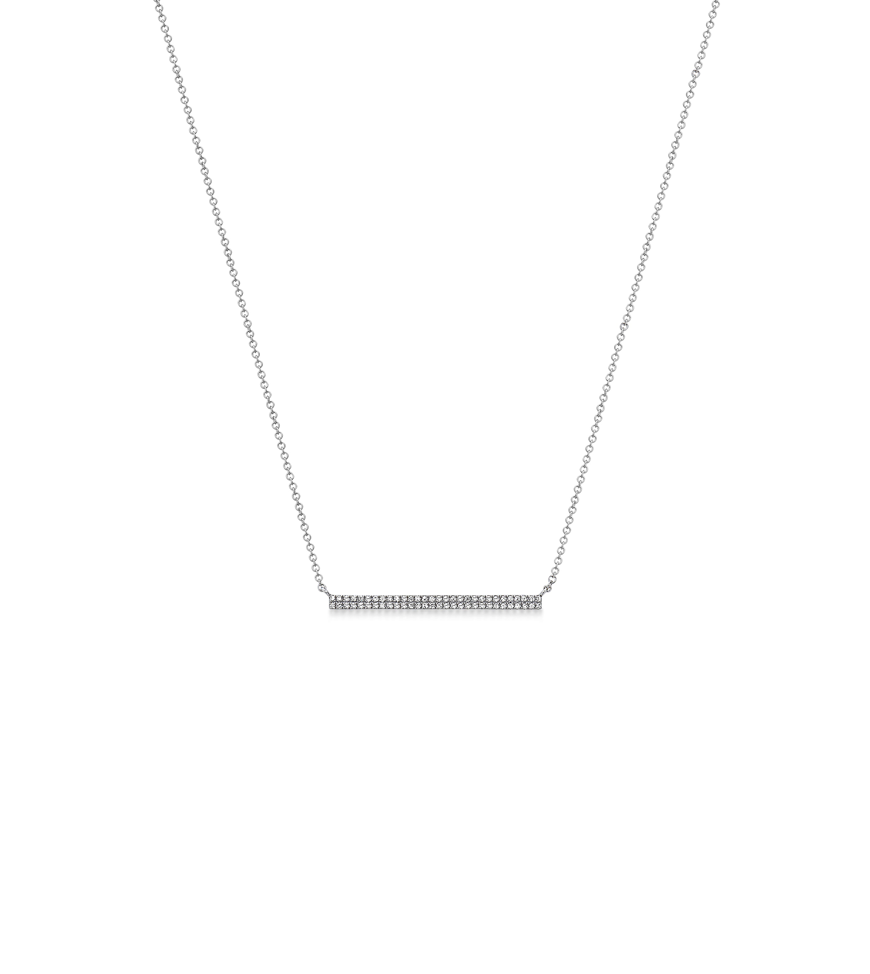Diamond Long Bar Necklace