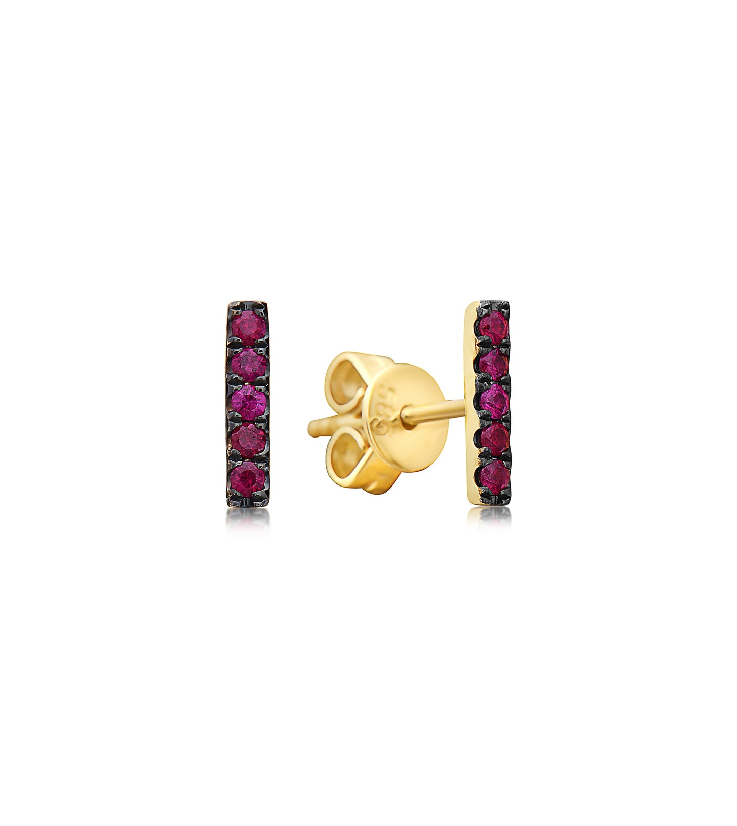 Ruby Bar Stud Earring