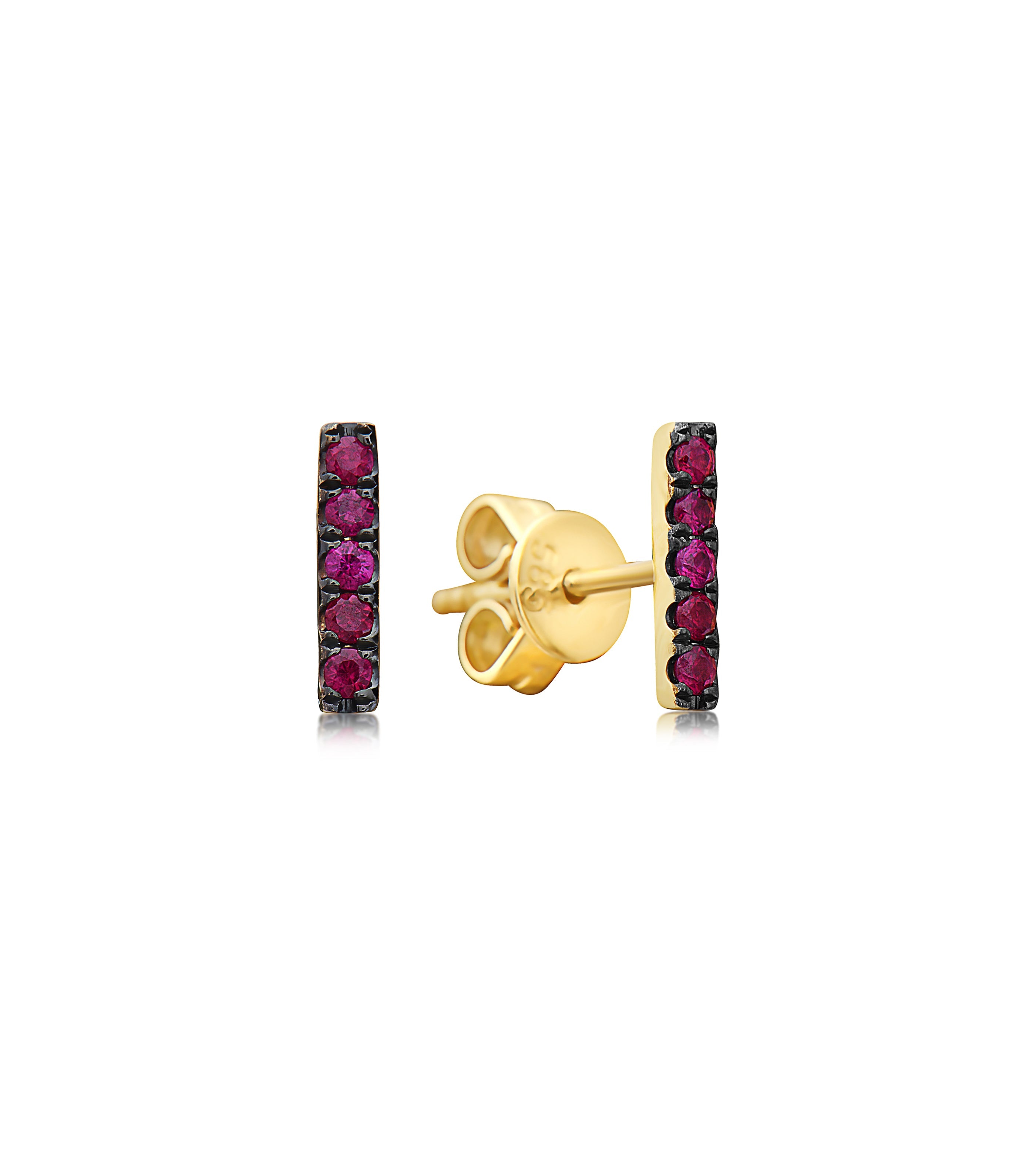 Ruby Bar Stud Earring