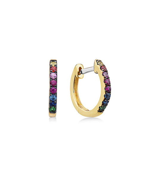 Rainbow Huggie Earring