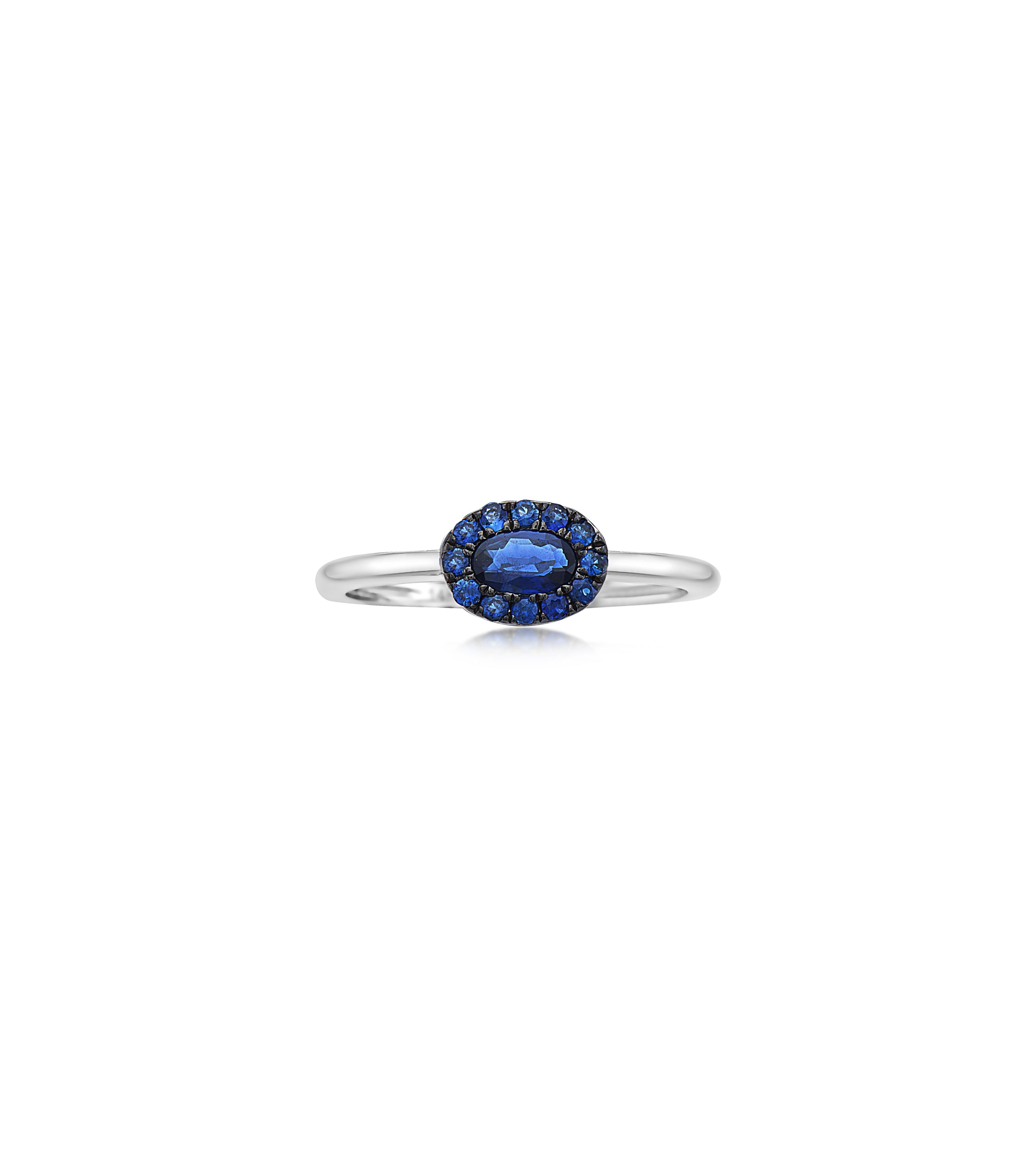 Sapphire Oval Halo Ring