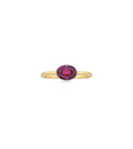 Ruby Oval Halo Ring