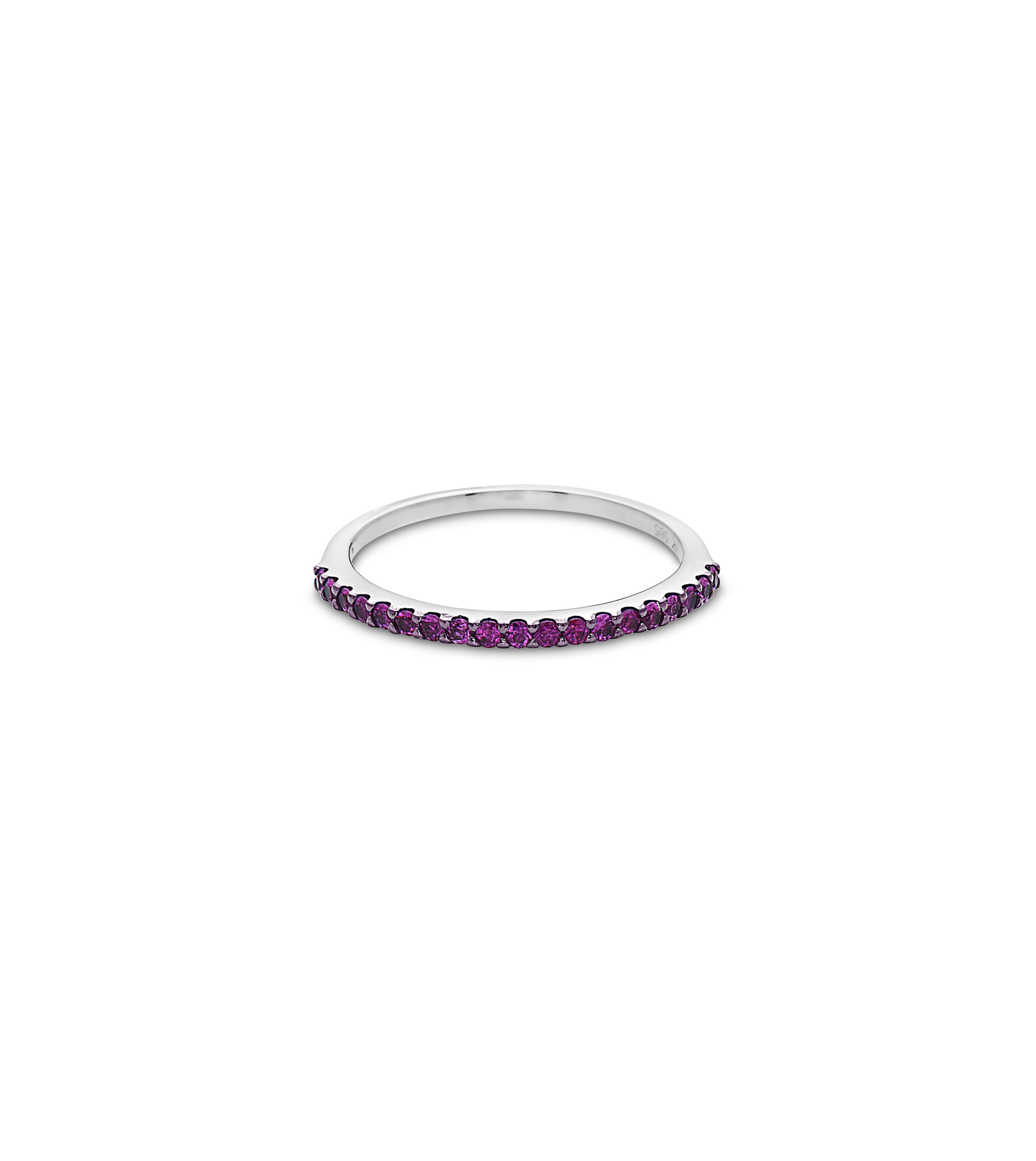 Pink Sapphire Stackable Band