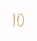 Diamond Slim Hoop Earring