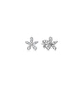 Diamond Flower Stud Earring
