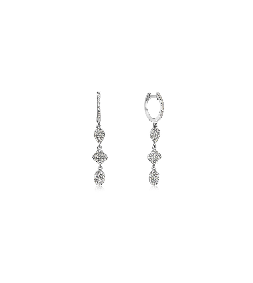 Diamond Charm Drop Earring