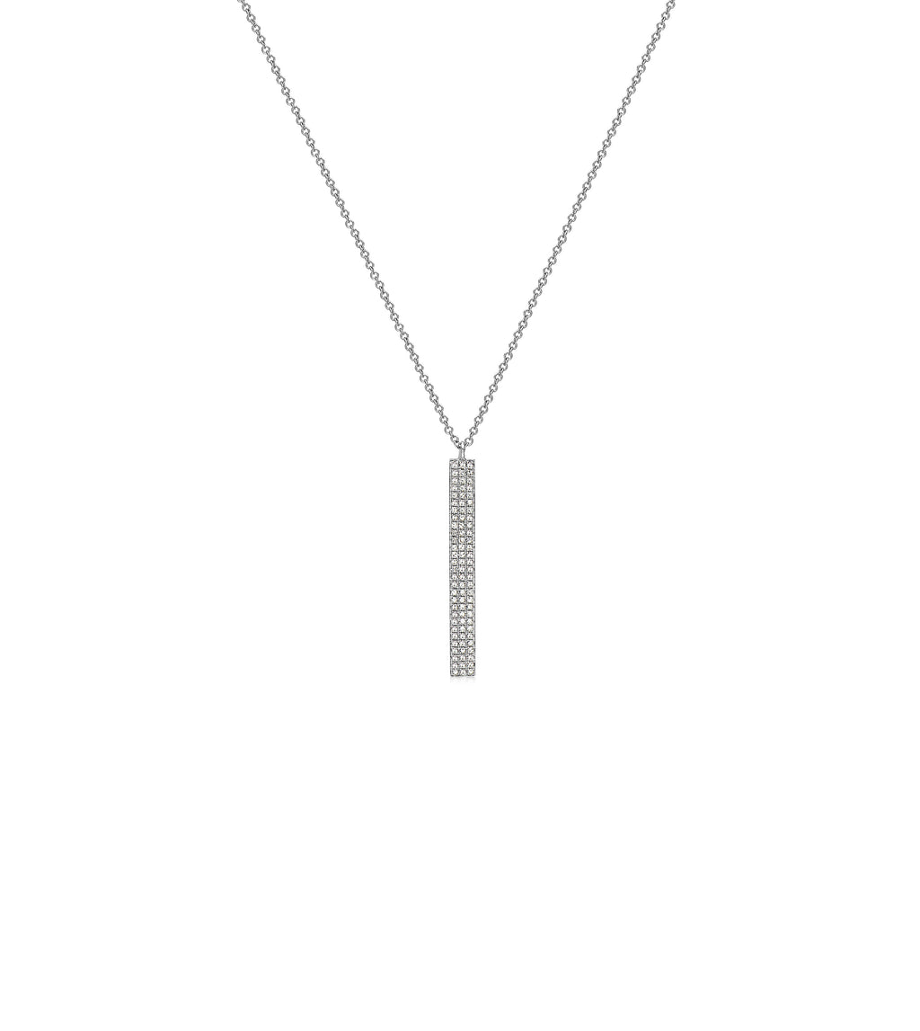 Diamond Vertical Bar Necklace