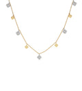 Diamond Clover Charm Long Necklace