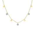 Diamond Disc Charm Necklace