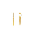 Diamond Huggie Chain Earring