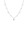 Diamond Butterfly & Charm Necklace
