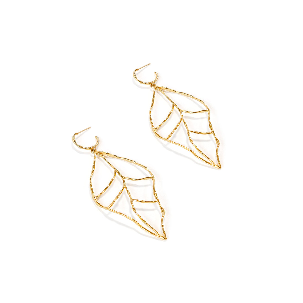 Leaf of Learning Earrings - Gold