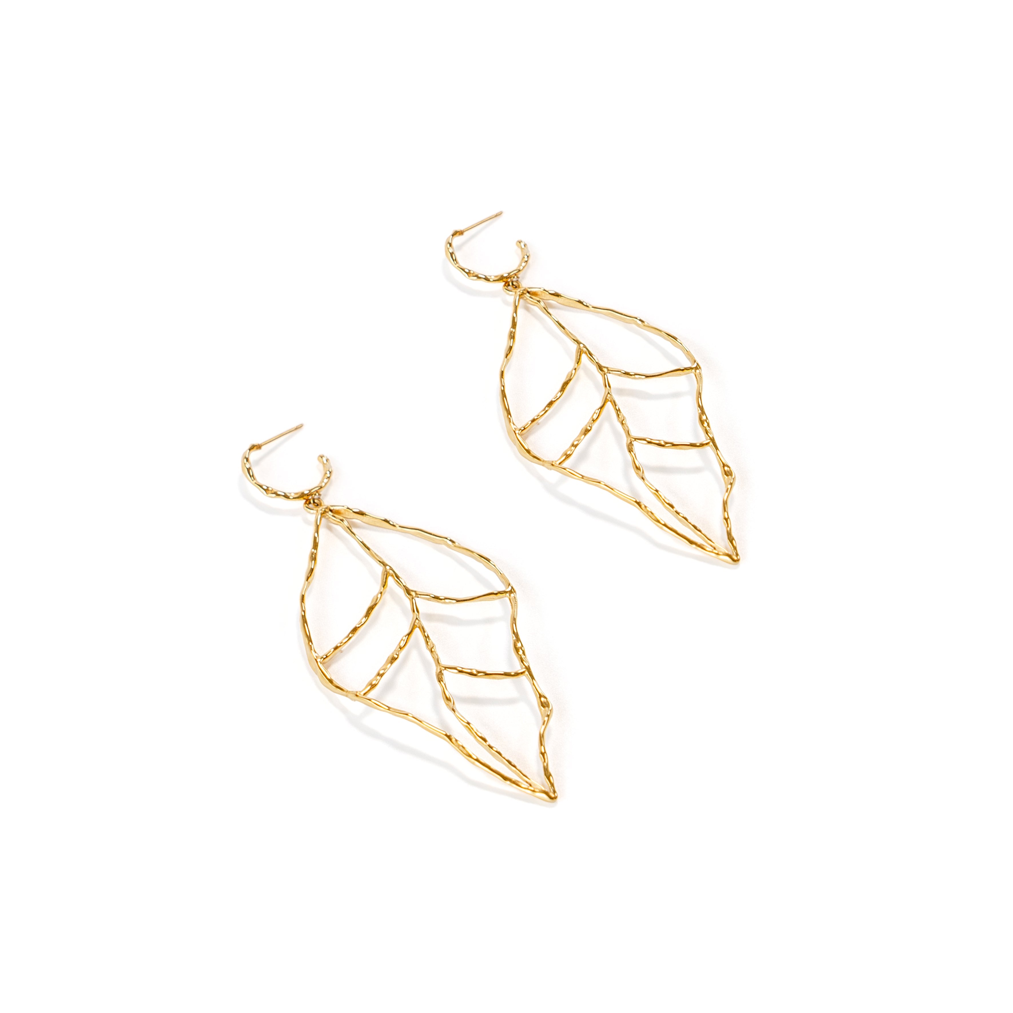 Leaf of Learning Earrings - Gold