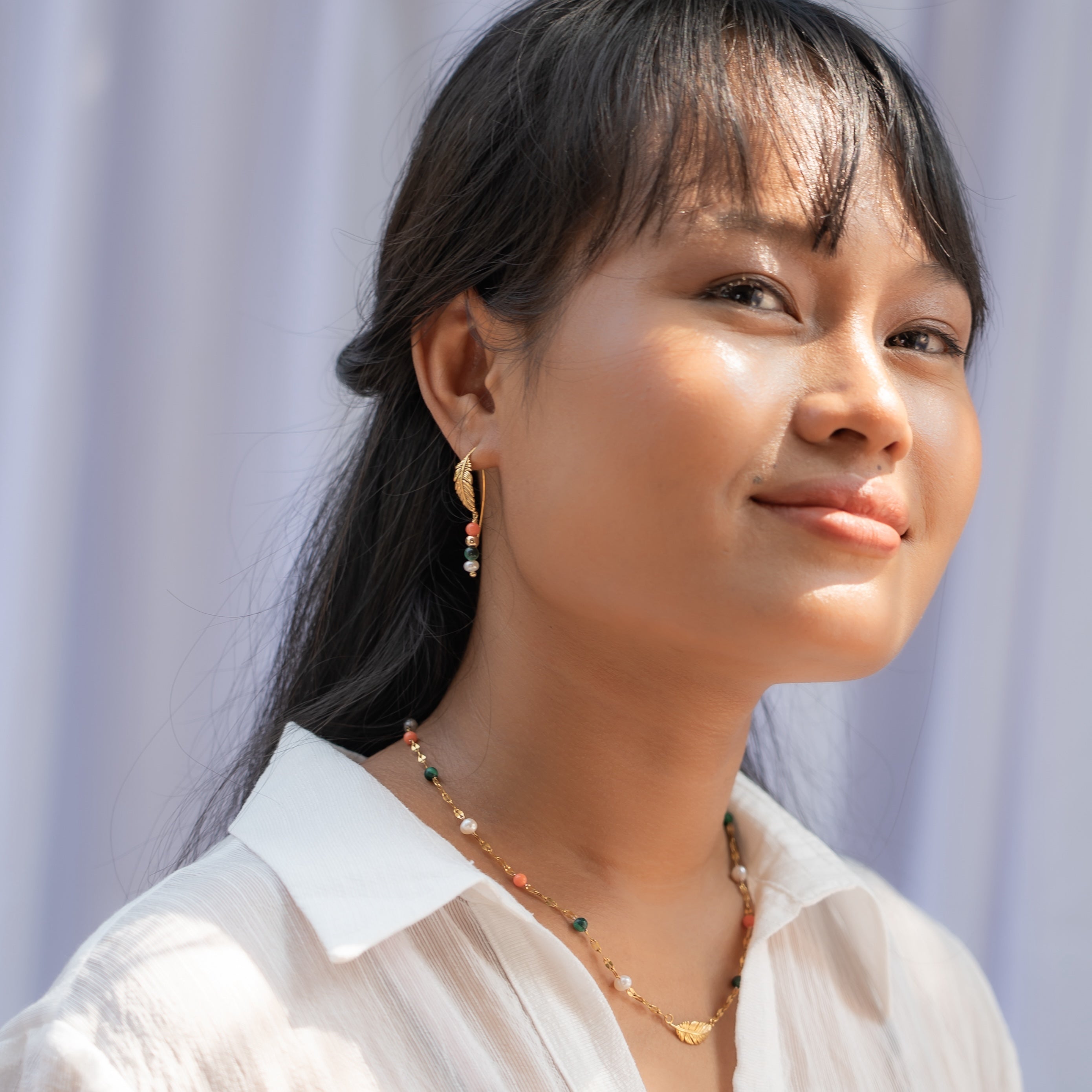 Song of Celebration Threader Earring - Gold