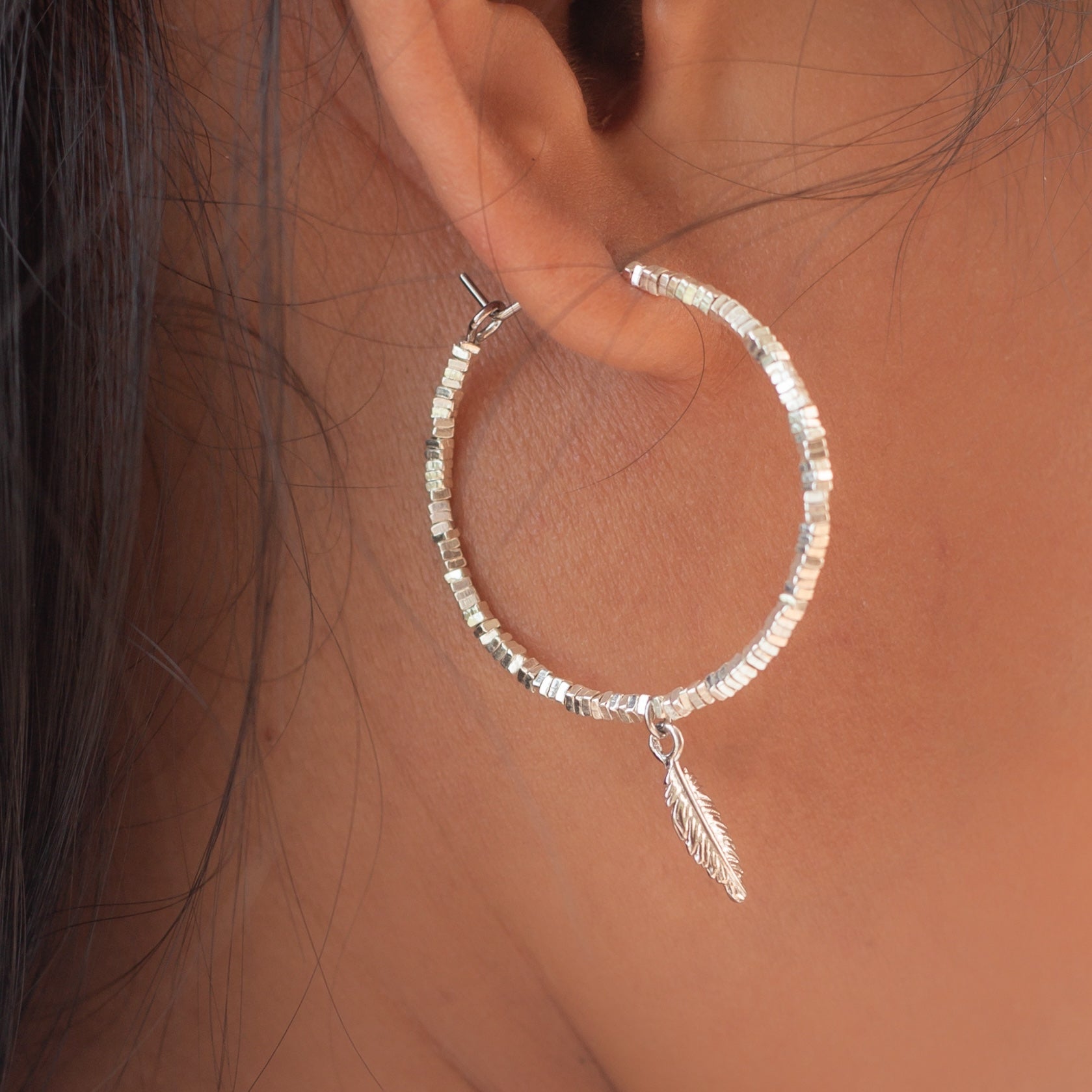 Song of Celebration Hoop Earring - Silver