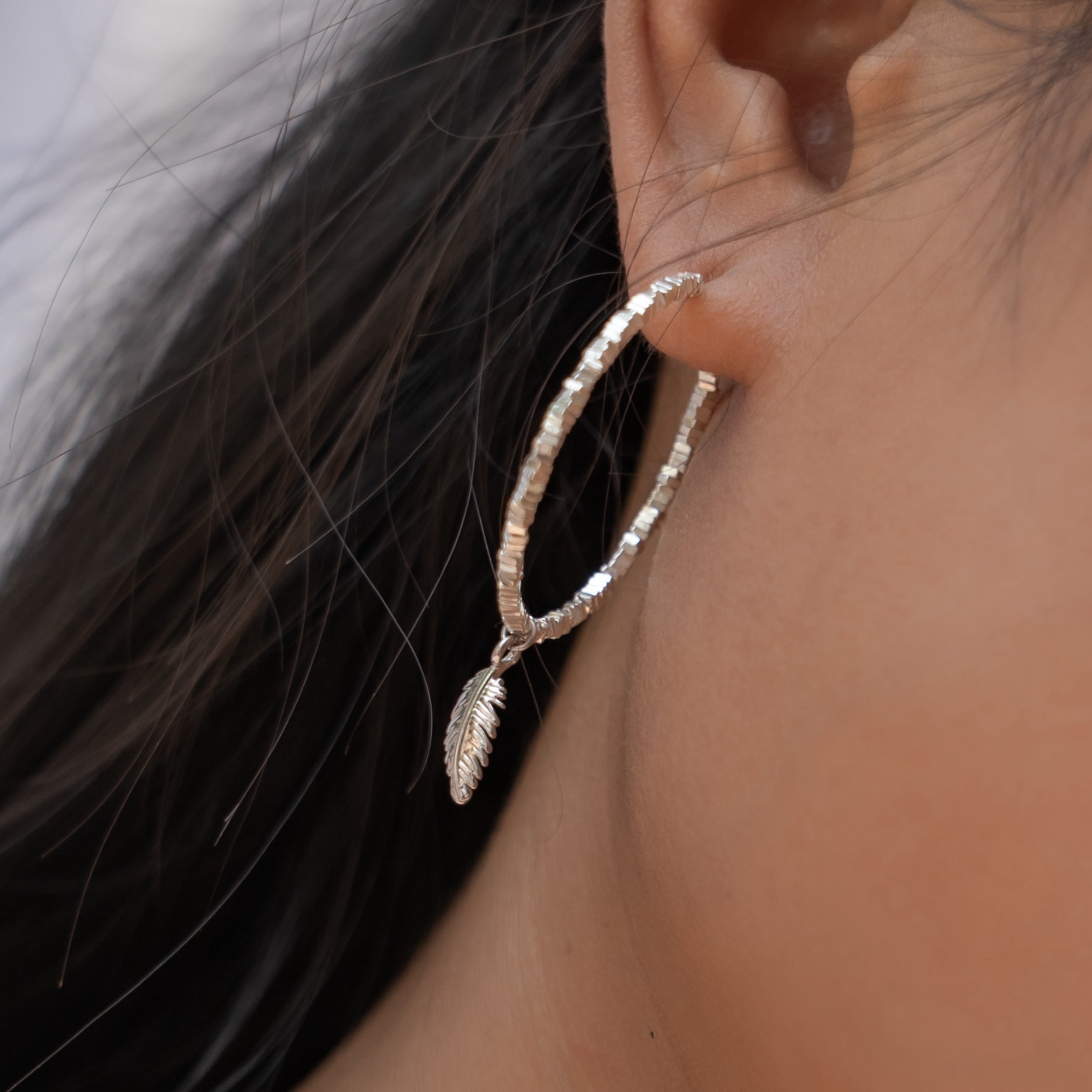 Song of Celebration Hoop Earring - Silver