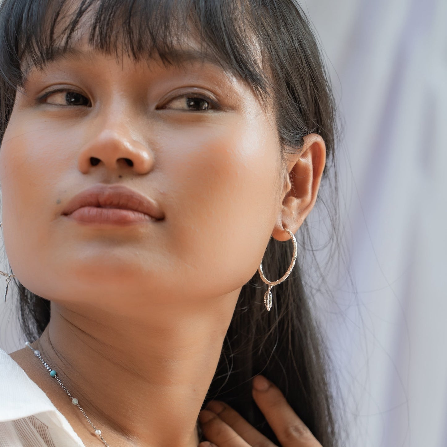 Song of Celebration Hoop Earring - Silver