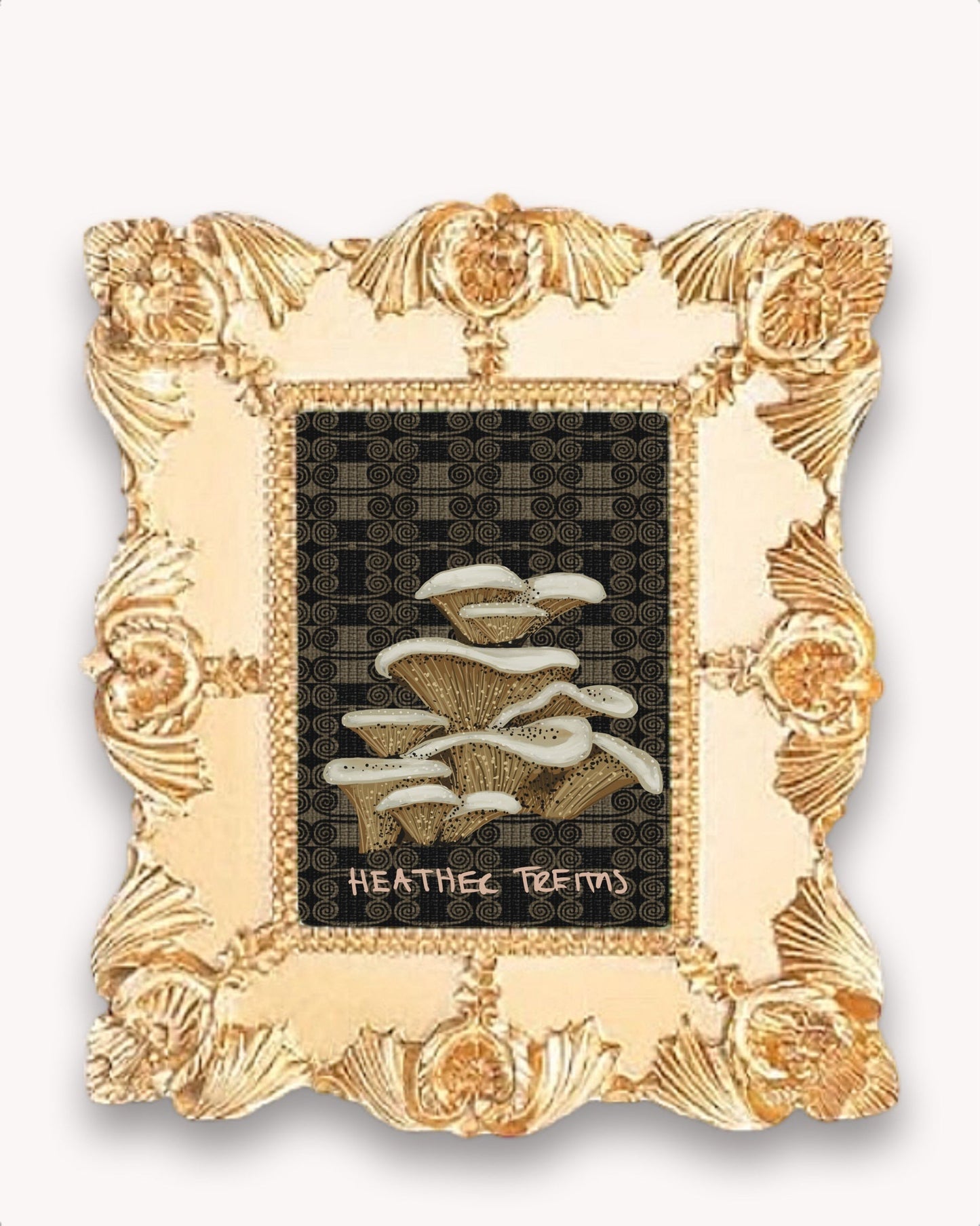 Oyster Mushroom Framed Magnet ( Small )