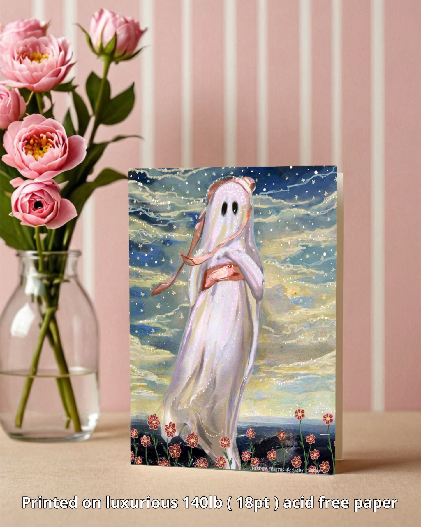 Pinkie Ghost - Greeting Card / Fine Art Print