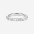 Memoire Vintage 18K White Gold Diamond 3/4 Round Band Ring Sz. 6.5 EMVG104