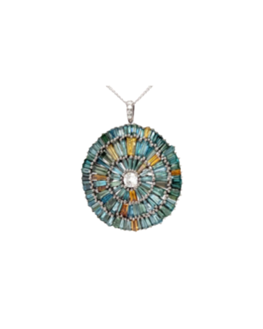 Palm Springs Blue Diamond Burst Pendant