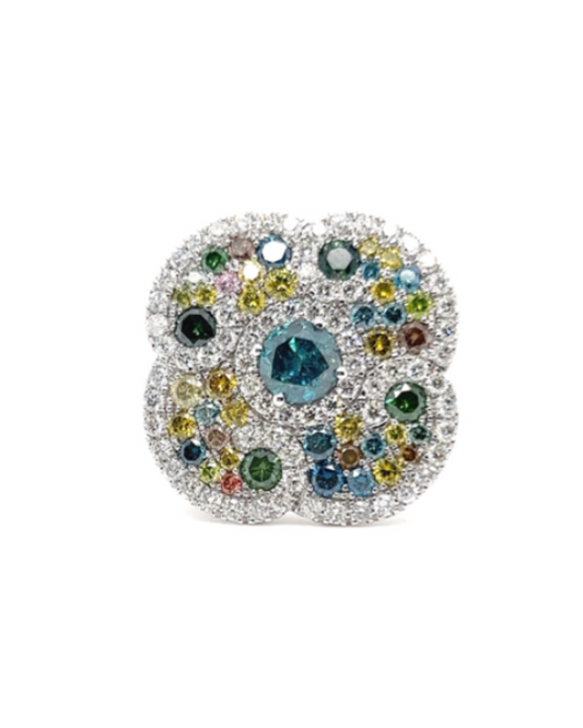 Multi-Color Diamond Ring