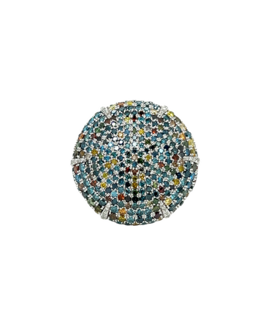 Multi Colored Diamond Cocktail Ring