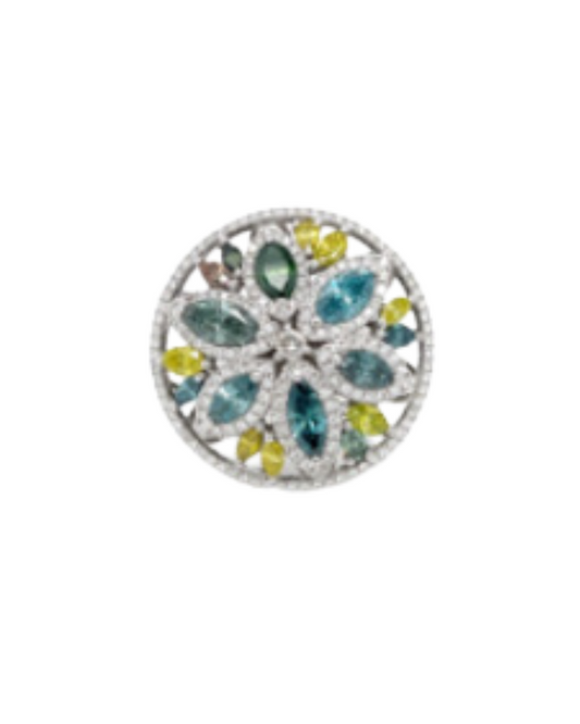 Multi-Color Diamond Ring