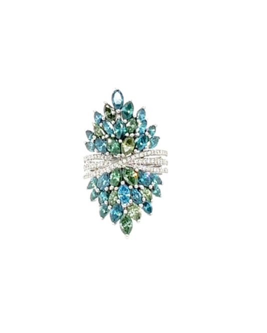 Splash Blue Diamond Ring