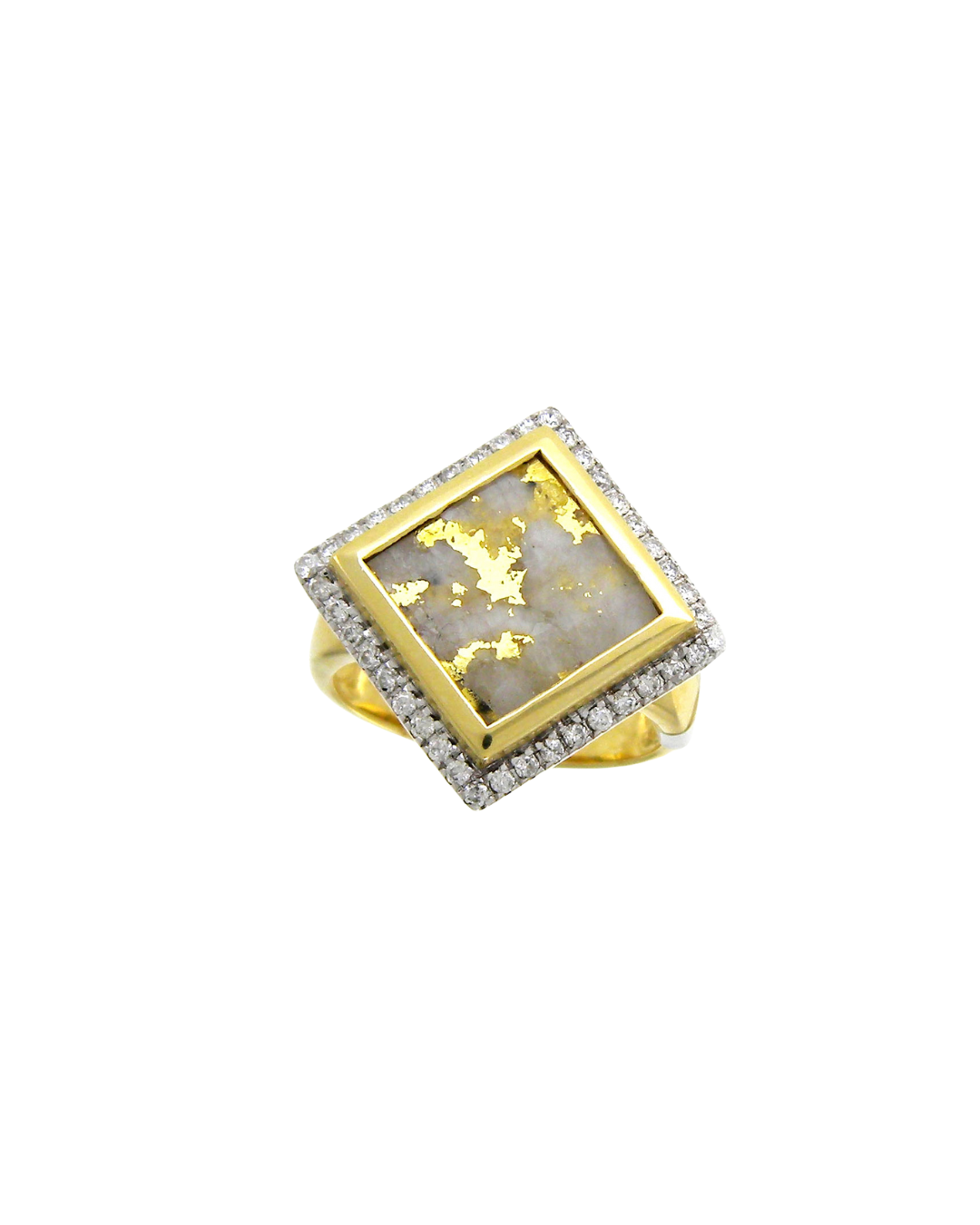 GOLD QUARTZ RING