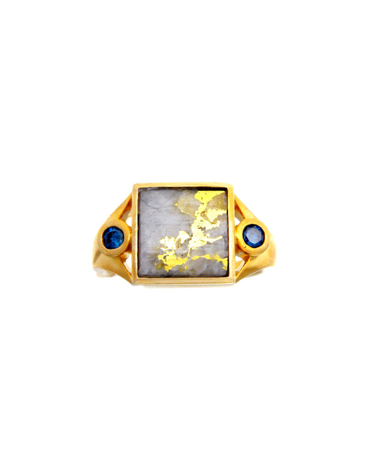 GOLD QUARTZ RING