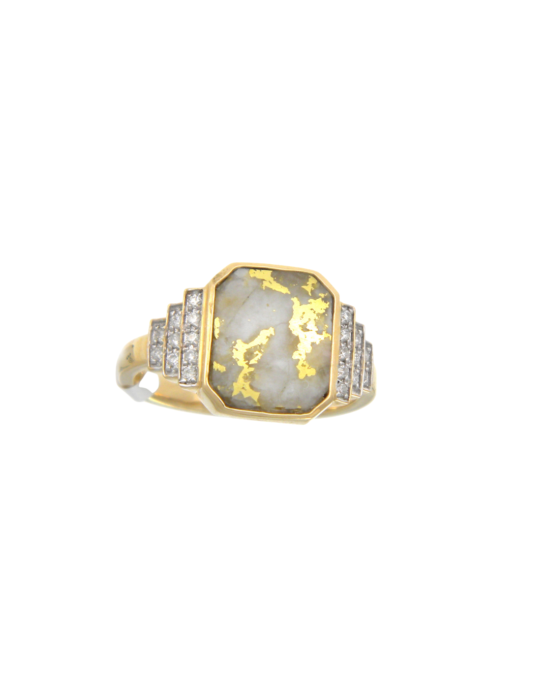 GOLD QUARTZ RING