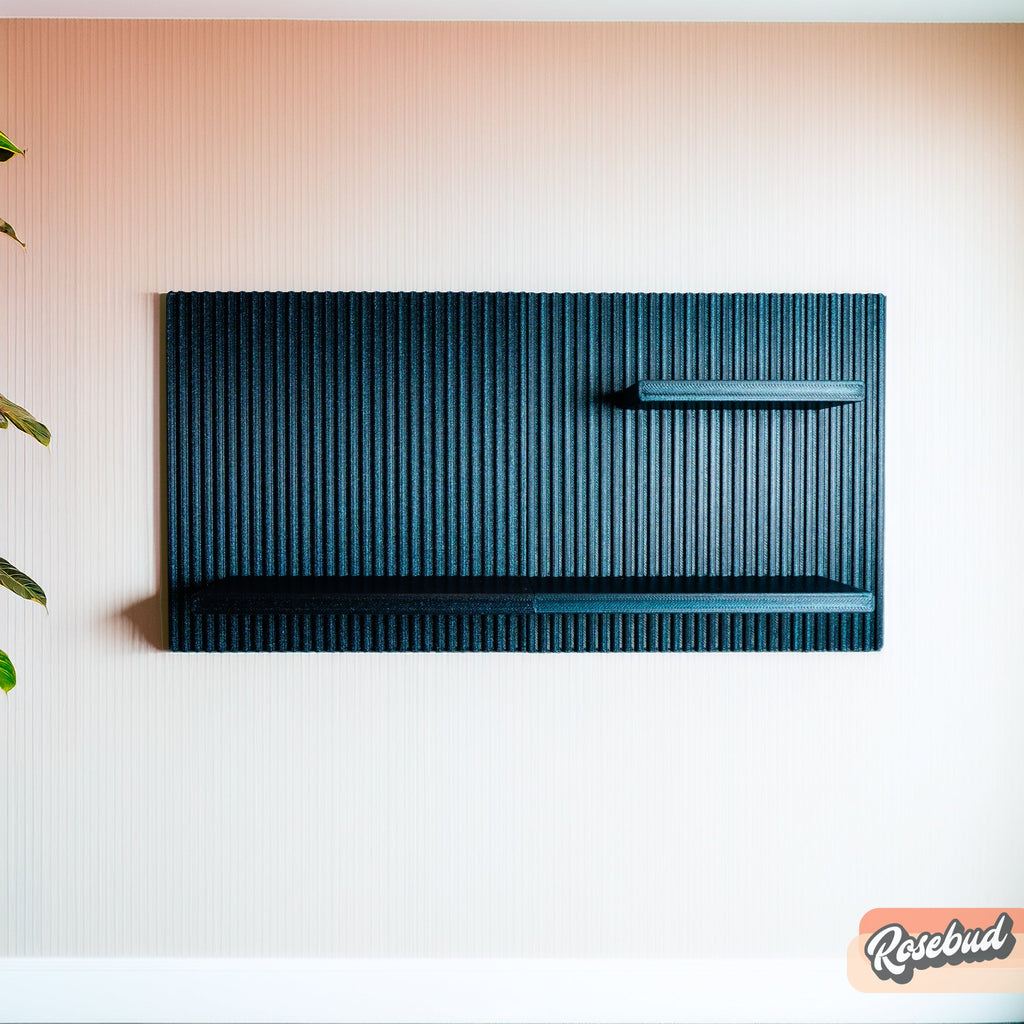 Modern Floating Wall Shelf, Unique Retro Home Decor, 3D Printed Perfume Display/Reed Diffuser Shelf, Wall Shelf Catchall, Hosting Decor Gift, EDGE