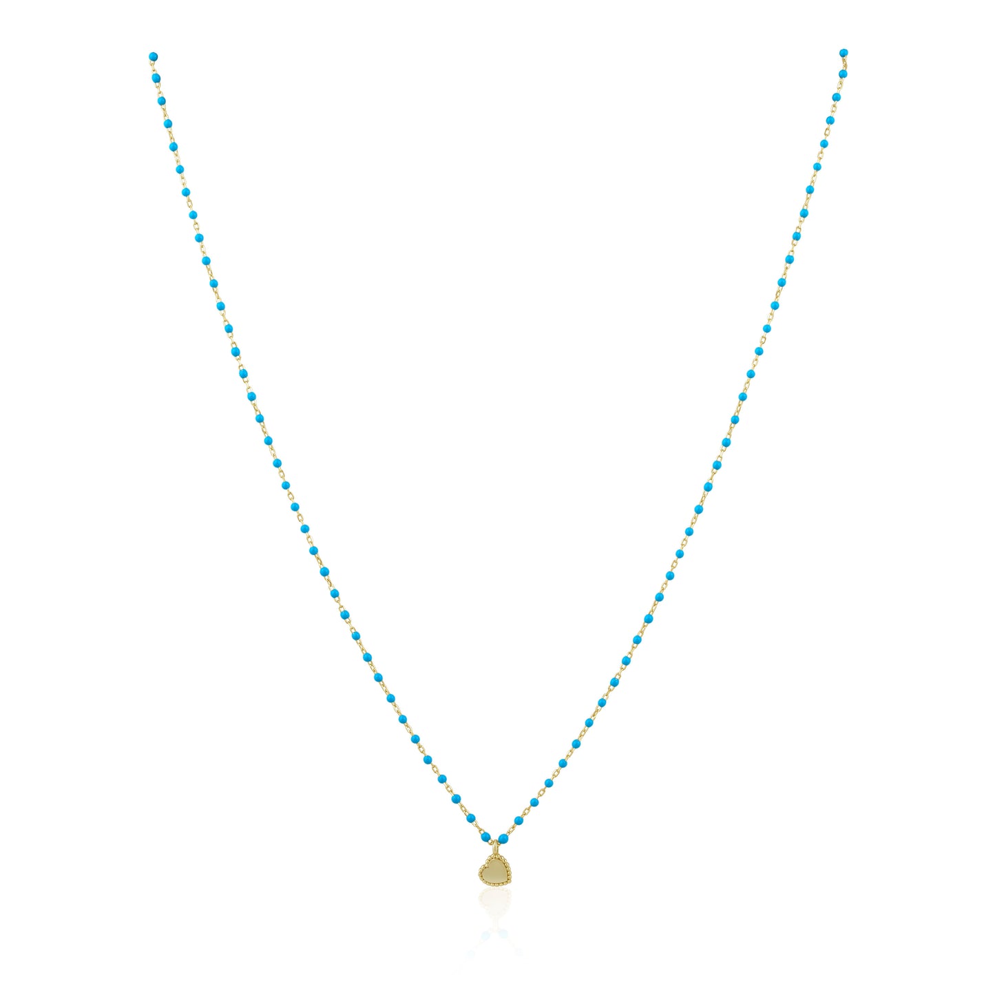 Elsa Mini Heart Necklace Turquoise