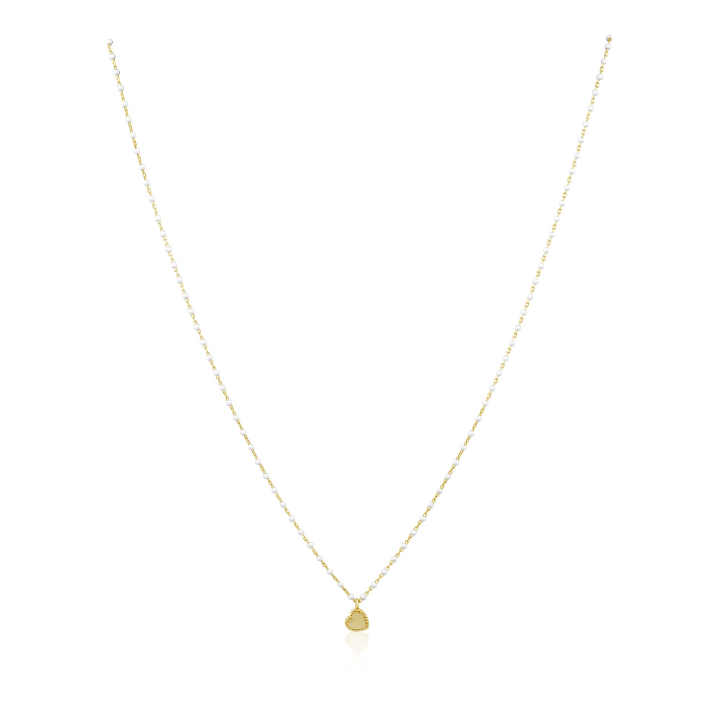 Elsa Mini Heart Necklace White