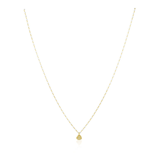 Elsa Mini Heart Necklace White