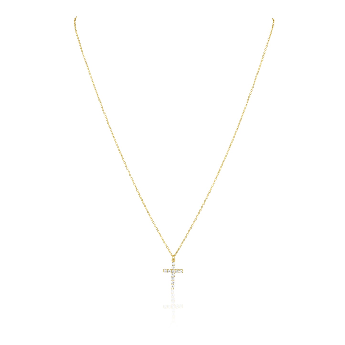 Classic CZ Cross Necklace
