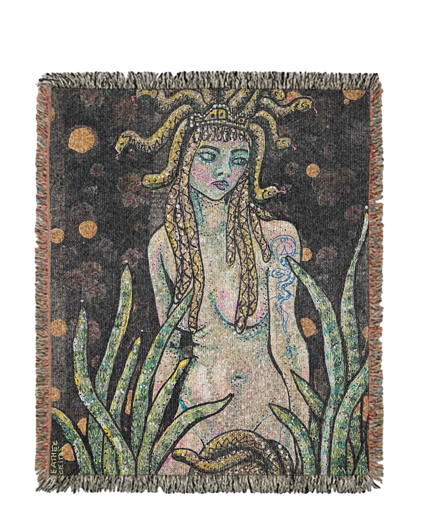 Medusa Woven Blanket Tapestry