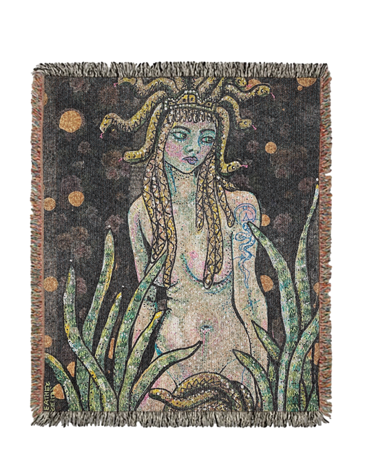 Medusa Woven Blanket Tapestry