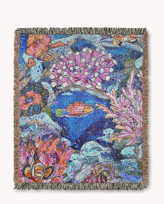 A Saltwater Story Woven Blanket