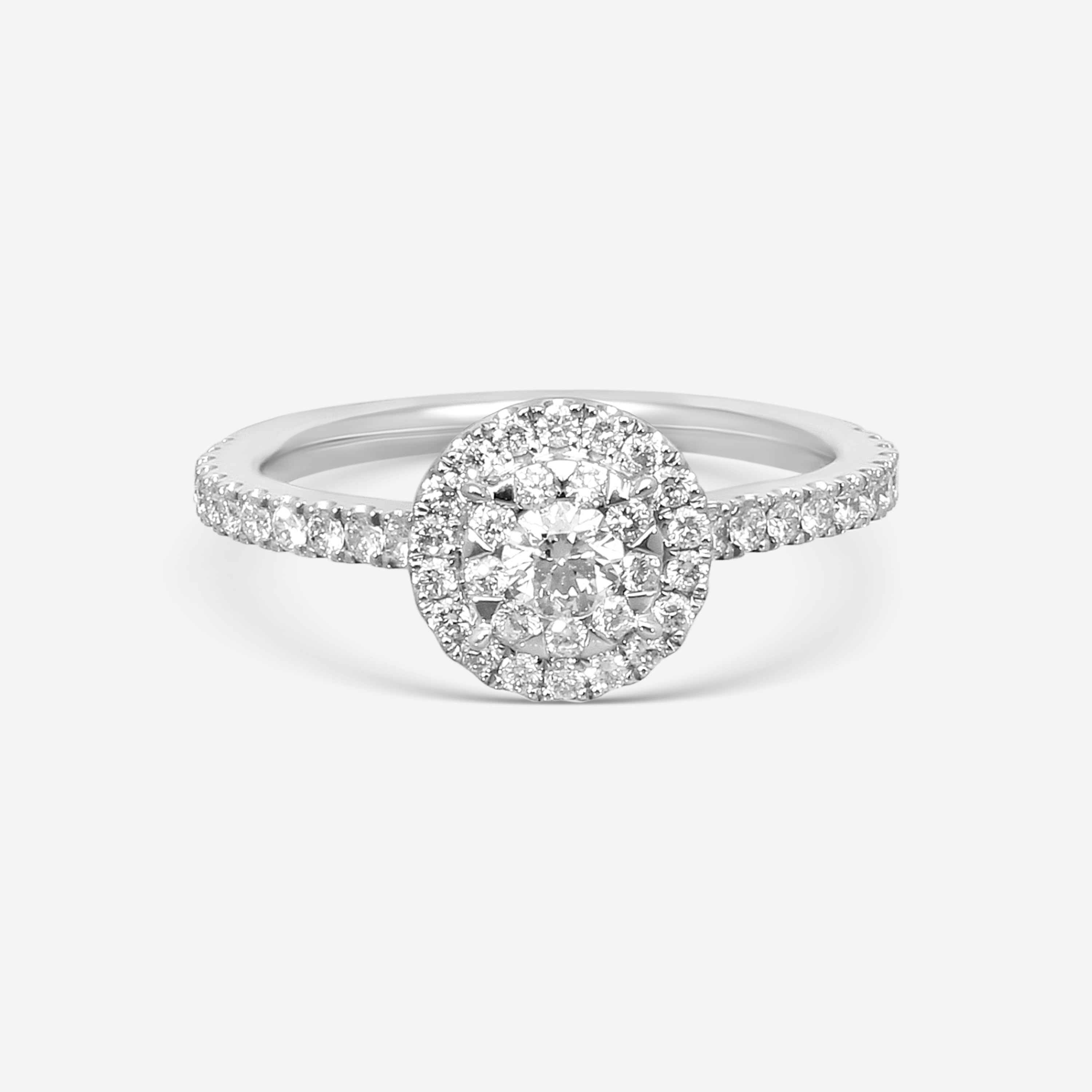 Memoire 18K White Gold Diamond Statement Ring Sz. 6.5 FRBQ10165004W72000