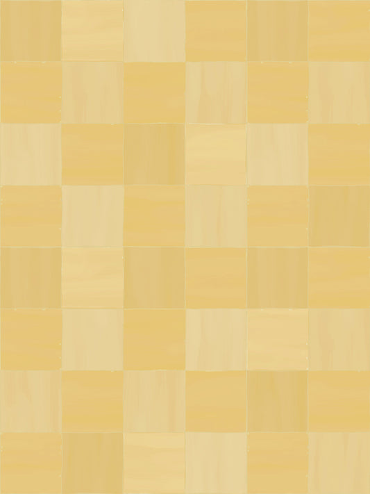 Zellige Wallpaper, butter